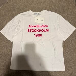 Acne studios stockholm 1996 white  and pink  t-shirt (L) in perfect condition